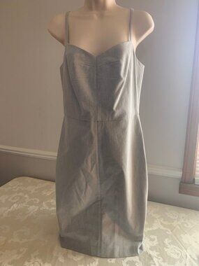 Banana Republic Gray Spaghetti Strap Dress Size 8